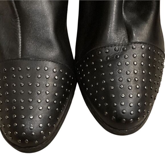 Twiggy London studded knee high boots 8 back zipper - Picture 9 of 13